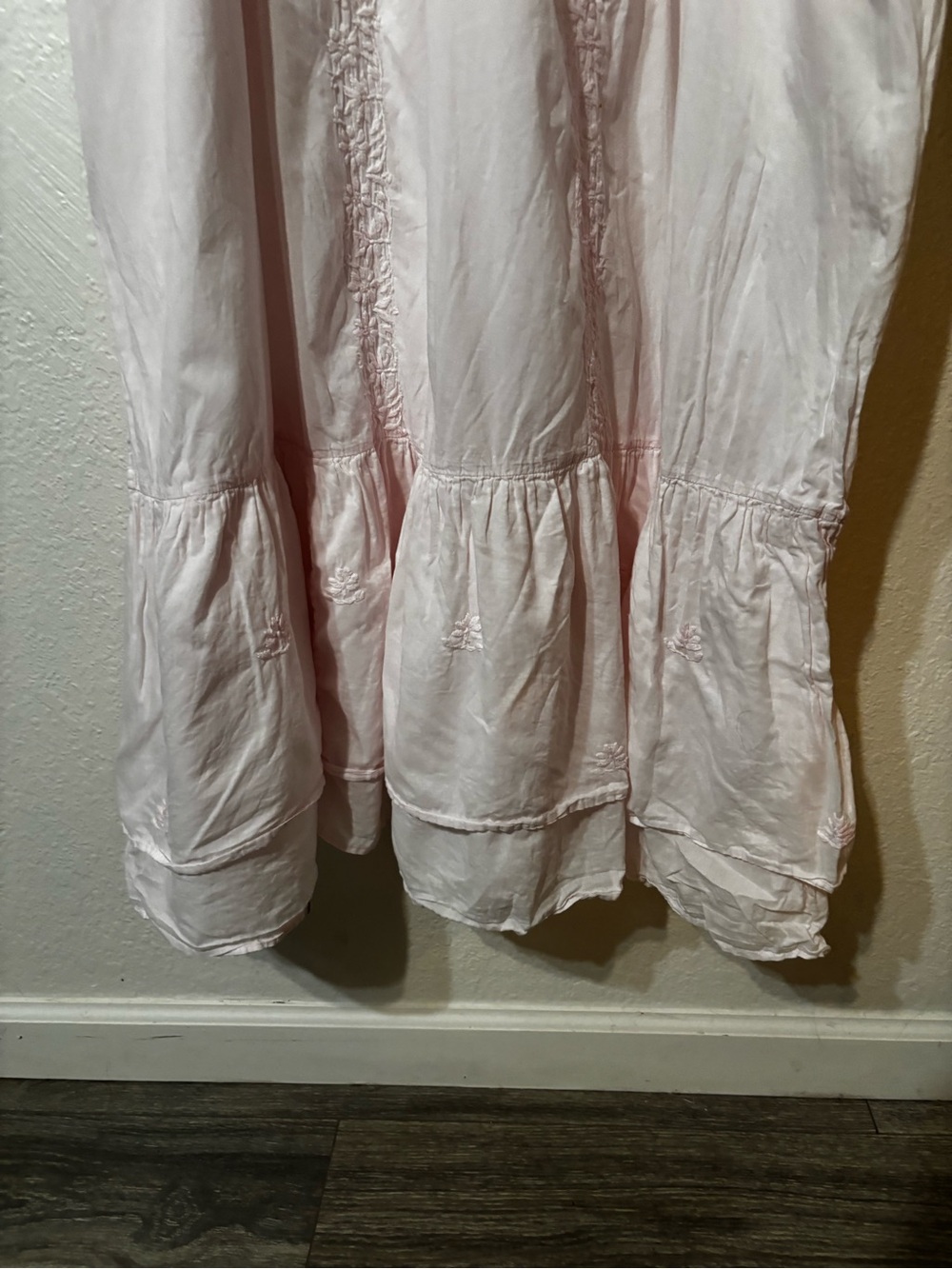 Soft Surroundings Blush Pink Cotton Maxi Nightgown House Dress XL - Picture 5 of 6